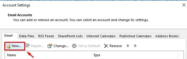 Setup An Email Account in Microsoft Outlook 2016 or 365 - Account Settings