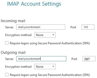 Setup An Email Account in Microsoft Outlook 2016 or 365 - Advanced Options