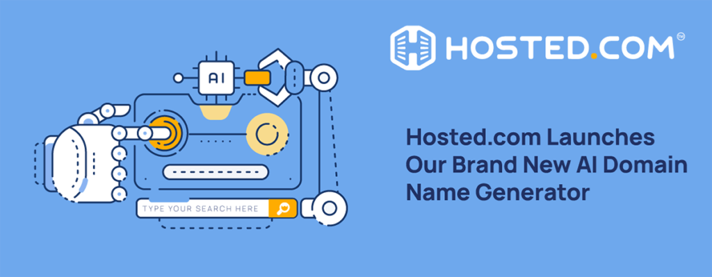 Header Text - Hosted.com® Launches Their Brand New AI Domain Name Generator