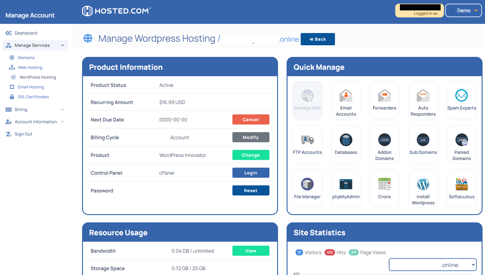 How To Access WordPress - Hosted.com® Dashboard