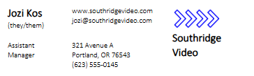 Email Signature - Email Signature Example 1