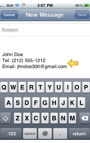 Setup An Email Signature On iPhone - Email With New Signature