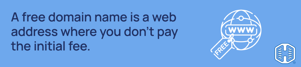 Strip Banner Text - A free domain name is a web address where you don’t pay the initial fee.