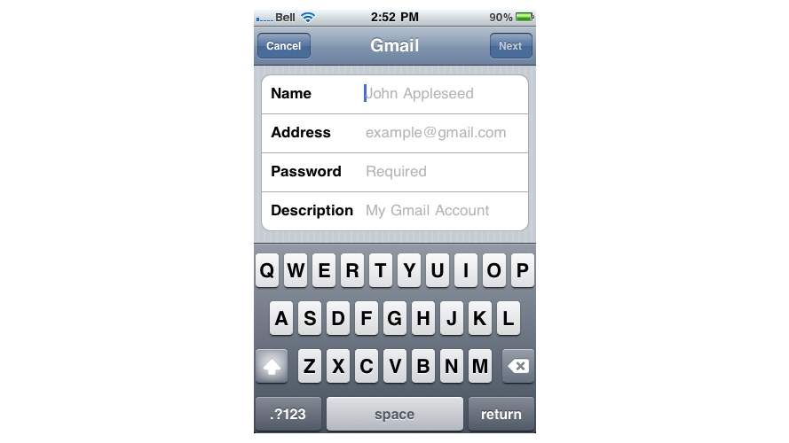 Setup Gmail Account On iPhone - Gmail Account Details