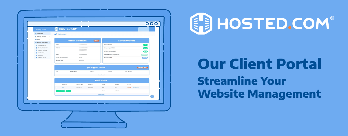Hosted.com®'s easy to use Client Portal