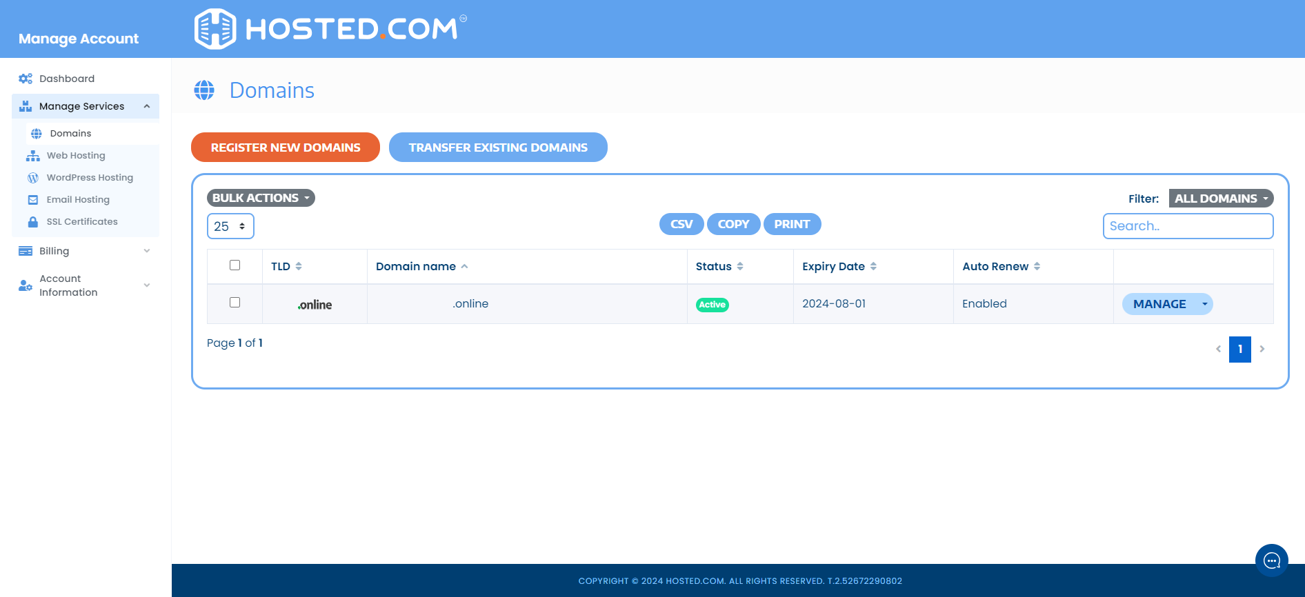 Renew A Domain - Domain Renewal