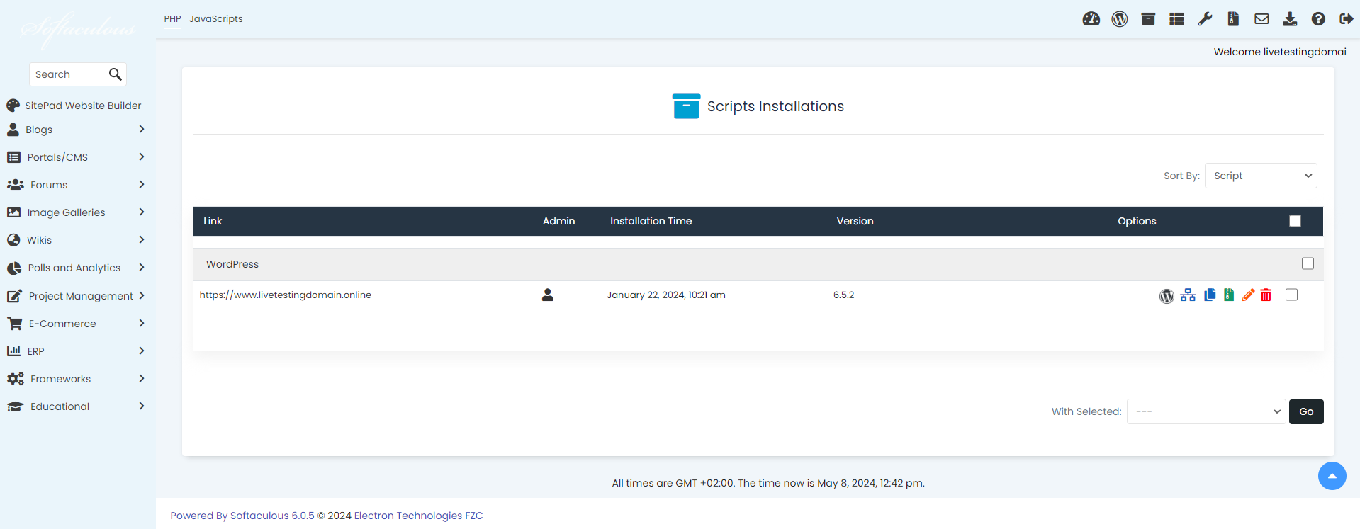 How To List All Installed Softaculous Scripts - Scripts Installation