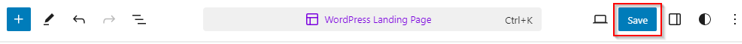 How to Create a WordPress Landing Page - Save Landing Page Template