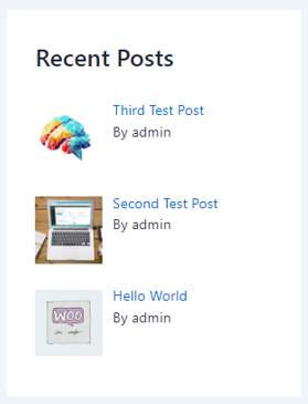 WordPress Widgets - Recent Posts