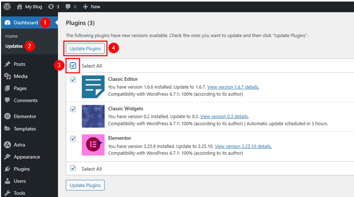 Update WordPress Plugins - Update Plugins Using WordPress Admin Dashboard