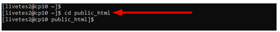 Update WordPress Plugins - Navigate to public_html Directory