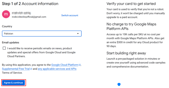 Embed Google Reviews In WordPress - Verify Your Google Account Information