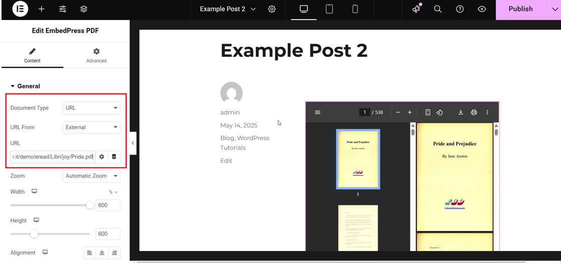How To Embed A PDF In WordPress - Insert File from External URL