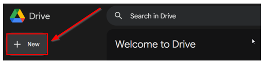 How To Embed A PDF In WordPress - Click New Button in Google Drive