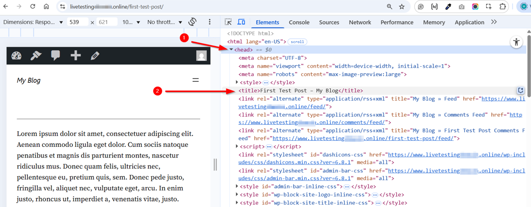 How To Hide Page Title In WordPress - Inspect to See If Page Title Is Completely Removed or Not