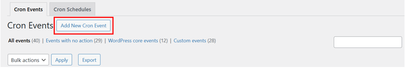 WordPress Cron Jobs - Add New Cron Event