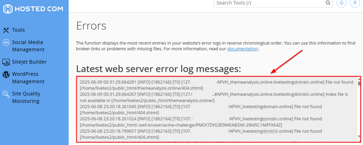 WordPress Media Library Not Showing Images - Check Server Logs
