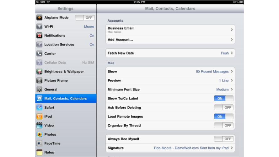 Setup Yahoo Email On iPad - iPad Mail