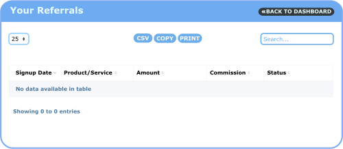Hosted.com&reg; - View your Referrals