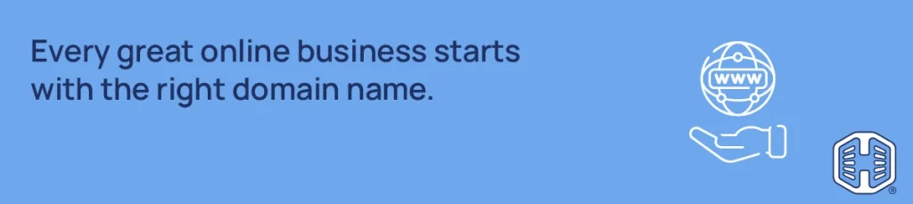 Strip Banner Text - Every great online business starts with the right domain name