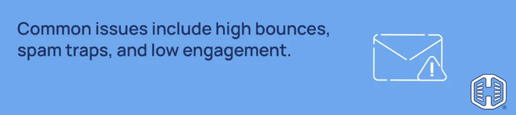 Strip Banner Text - Common Issues Include High Bounces, Spam Traps, and Low Engagement