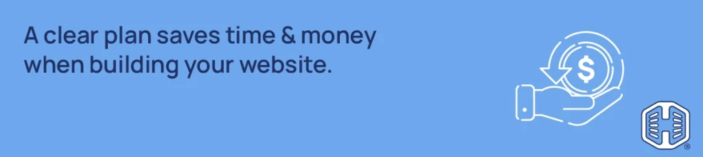 Strip Banner Text - A clear plan saves time & money when building your website