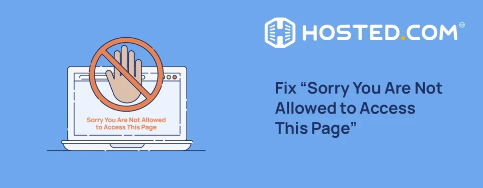 Header Text - Fix Sorry You Are Not Allowed to Access This Page